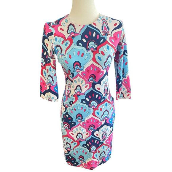 J. McLaughlin Catalyst Psychedelic Dress Hippie Pockets- Xs - Picture 1 of 8